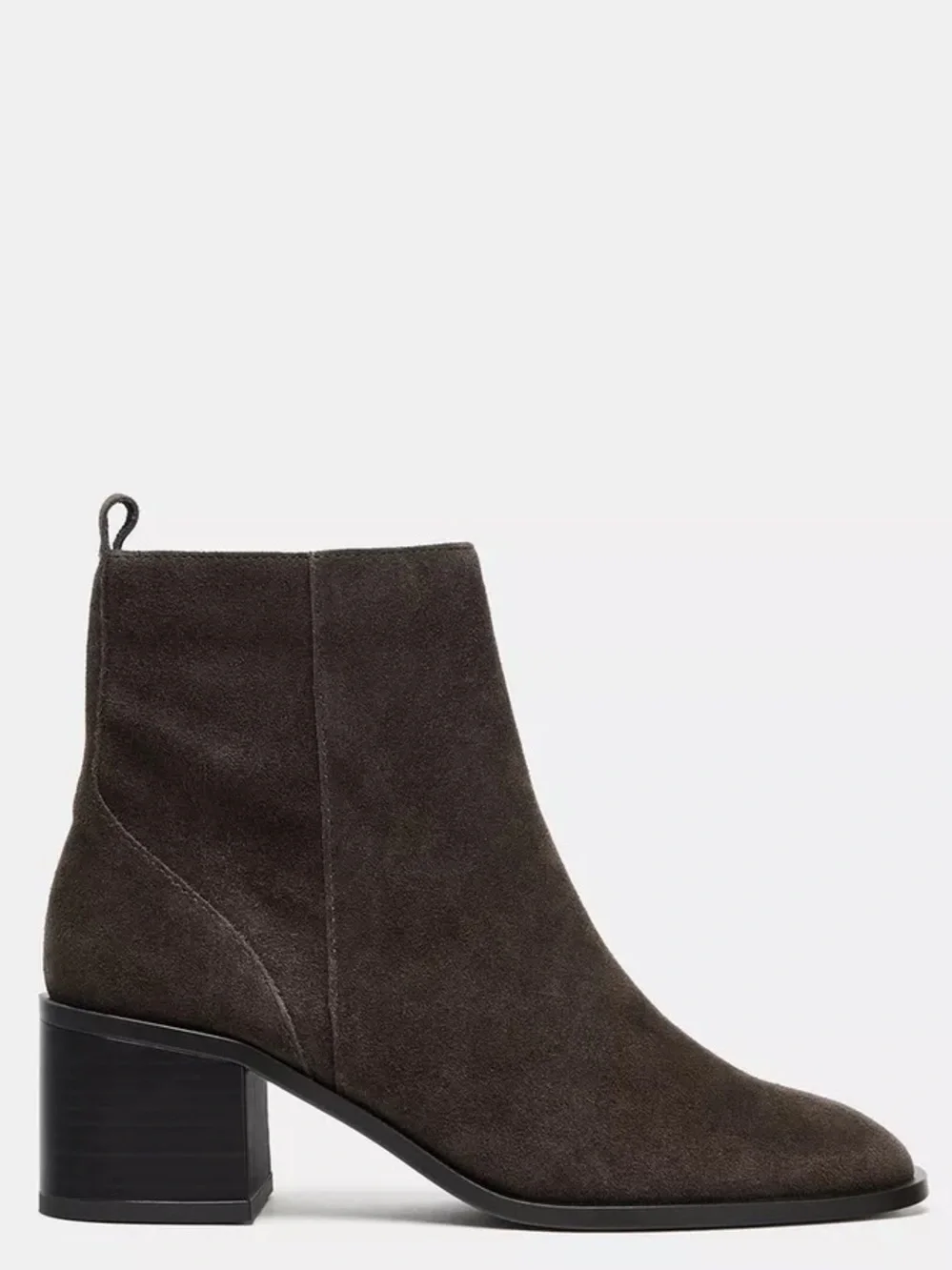 Zara cow leather Suede Ankle Boot in Dark Brown 9/40 POP